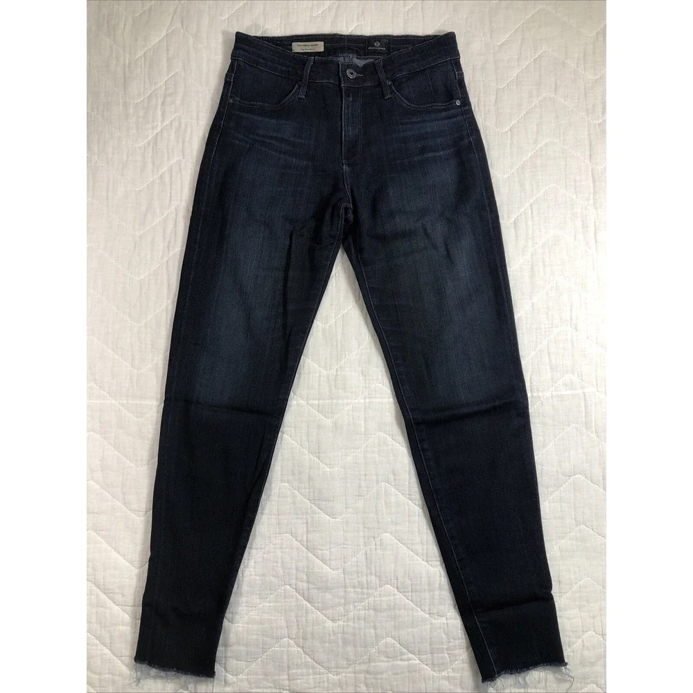 AG Adriano Goldschmied Jeans Women's Size 28R‎ Denim Farrah Skinny High Rise Raw